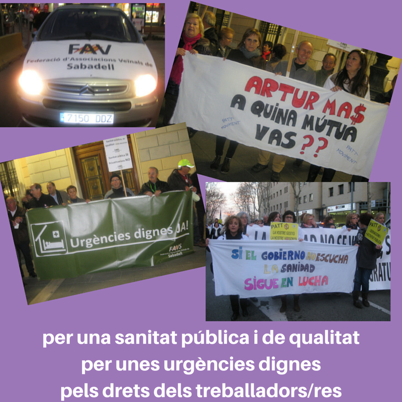 manifestació 3 de març per una sanitat pública i de quiatitat