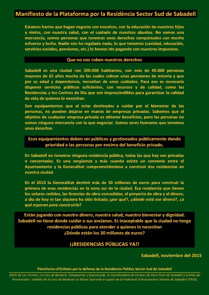 Manifiesto de la Plataforma por la Residència Sector Sud de Sabadell2