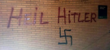 sobre les pintades nazis als loclas de l’obrera i de l’Associaciò Veïnalas de Gràcia