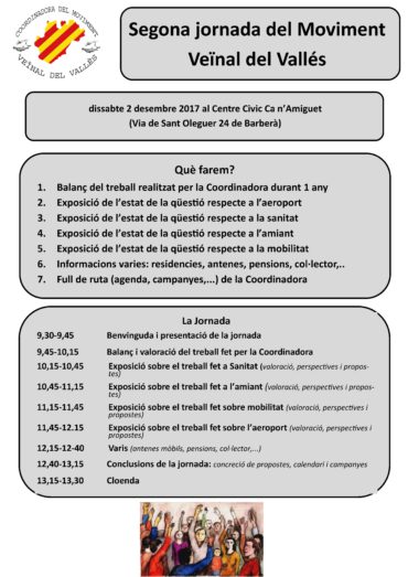 Segona Jornada del Moviment Veïnal del Vallès